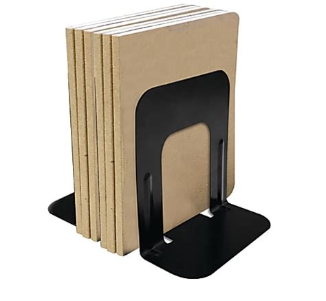 Office Depot Brand Heavy Duty Bookends 10 H x 8 W x 8 D Black Set Of 2 ...