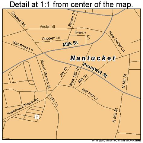 Nantucket Massachusetts Street Map 2543755