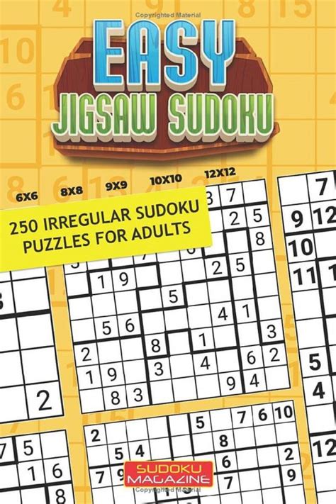 Easy Jigsaw Sudoku: 250 Irregular Sudoku Puzzles for Adults – Sudoku Magazine