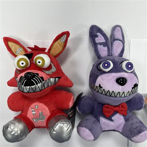 Buy Maikerry 2PCS FNAF Plushies Set: Nightmare Bonnie and Nightmare ...
