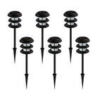 Hampton Bay Solar 15 Lumens Black Outdoor Integrated LED Path Light (4-Pack); Weather/Water/Rust ...