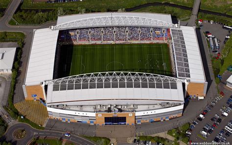 DW Stadium Wigan, aka JJB stadium from the air | aerial photographs of Great Britain by Jonathan ...