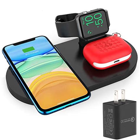 3 in 1 Wireless Charging Station for Apple iPhone Airpods pro $18.50 ...