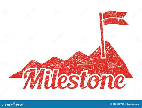 Milestone Stamp Concept Illustration. Business Achievement Stock Vector ...