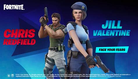 Fortnite X Resident Evil Chris Redfield And Jill Valentine Skins Come ...