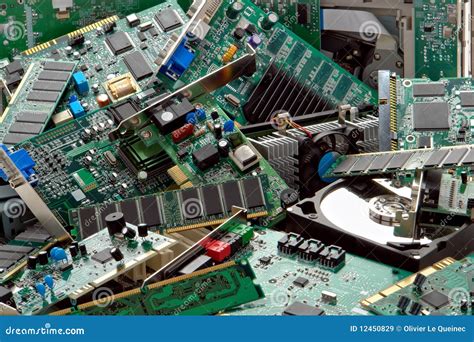 Used Broken Computer Parts Discarded in Trash Pile Stock Image - Image of interface, discarded ...