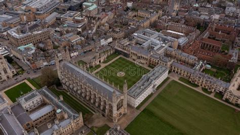 Aerial View Landscape of the Famous Cambridge University, King& X27;s College, United Kingdom ...