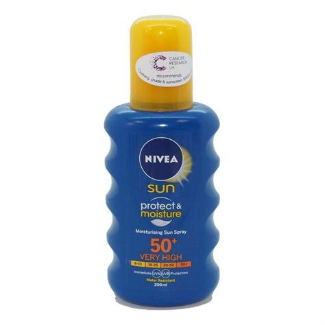 NIVEA SUN Moisturising Spray - Very High SPF50+ Immediate Protection ...