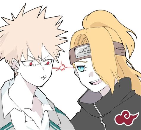 Bakugou Katsuki & Deidara [Boku no Hero Academia & Naruto Cross-Over] | Deidara wallpaper, Anime ...