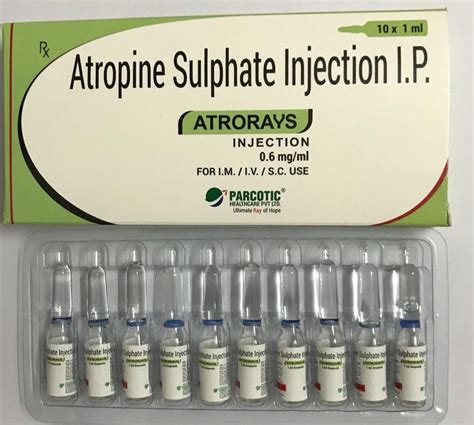 Atropine Sulphate Injection Ip, For Hospital, Packaging Type: 2ml at Rs ...