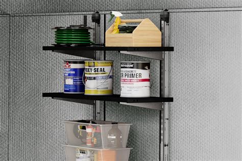 Keter Storage Shed Shelf Kit 40 Inch Easy Assembly Steel Reinforced Utility Kit with Heavy Duty ...