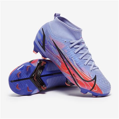 Nike Kids Mercurial Superfly VIII Pro Mbappe FG - Light Thistle/Metallic Silver - Junior Soccer ...