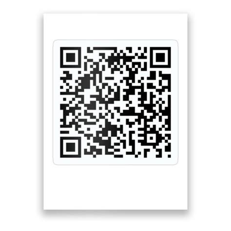 Funny 'Rick Roll QR' Code Scan Prank Meme Design Poster | TeeShirtPalace