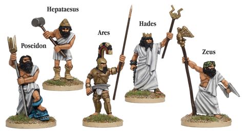 WG401 - The Gods Poseidon Hades Zeus Hepataesus and Ares – WargamesFoundry