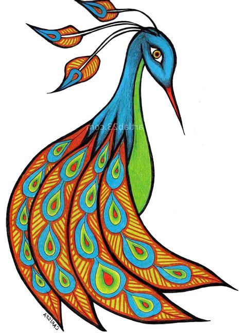 Simple Peacock Drawing | Free download on ClipArtMag