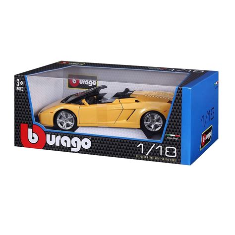 Bburago 1:18 Scale Lamborghini Gallardo Spyder Diecast Car Model Collectible 14+ Years - Maya Toys