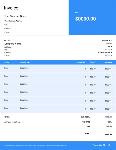 Fence Invoice Template - Free Download & Customize