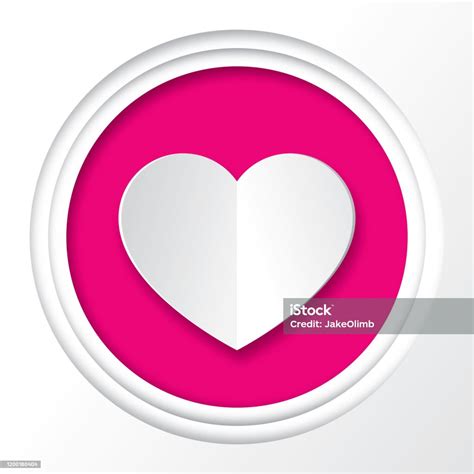 Heart Circle Paper Cut Out Stock Illustration - Download Image Now ...