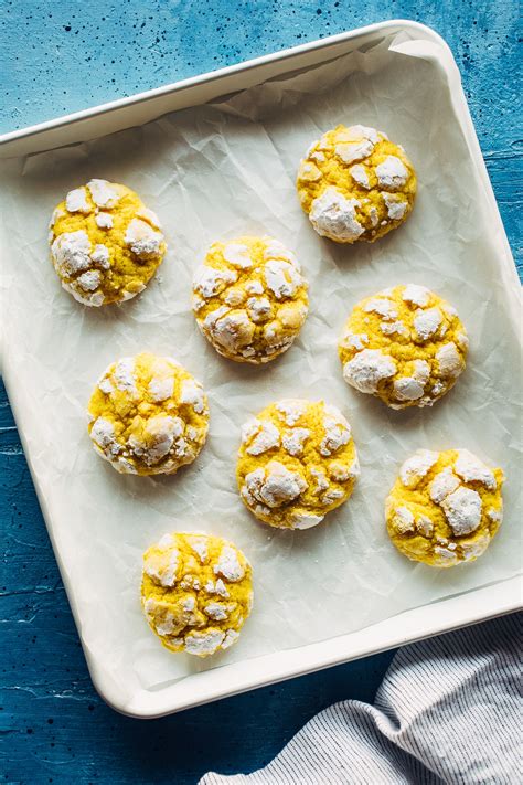 Lemon Crinkle Cookies Recipe - Kitchen Konfidence