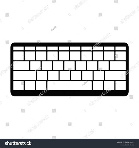 Black White Computer Keyboard Isolated Icon Stock Vector (Royalty Free ...