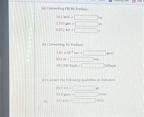 Solved (a) Converting FROM Prefixes. | Chegg.com