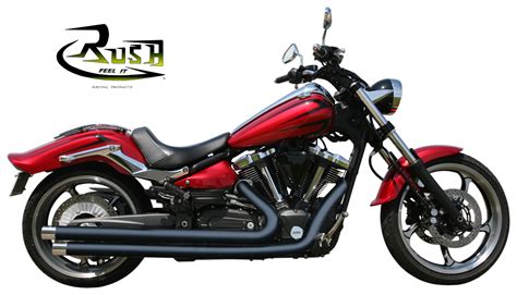 yamaha cruiser exhausts by rush racing products - bikerMetric