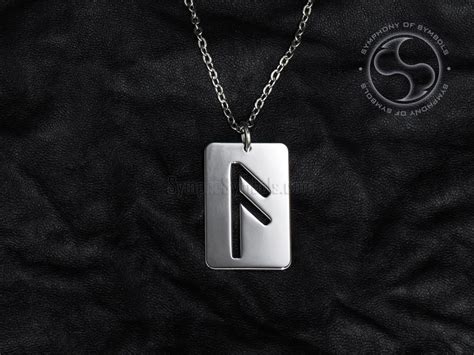 Ansuz Rune Pendant Viking Symbol Stainless Steel Jewelry God | Etsy