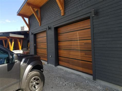 Wood Panel Oversized Garage Doors - Modern Doors