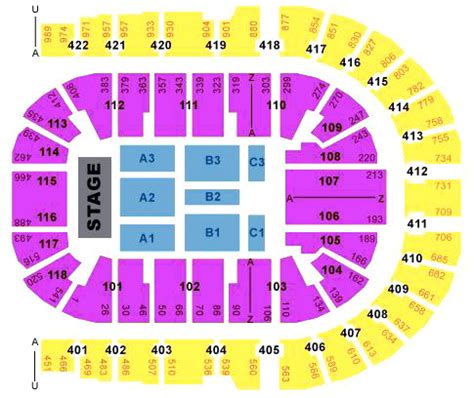 O2 Arena London seating plan - Detailed seat numbers - MapaPlan.com