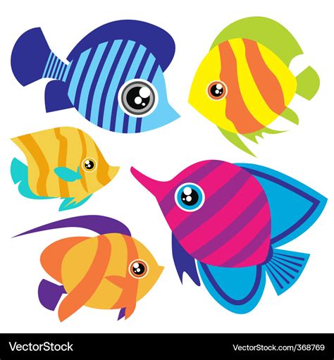 Cartoon fish Royalty Free Vector Image - VectorStock