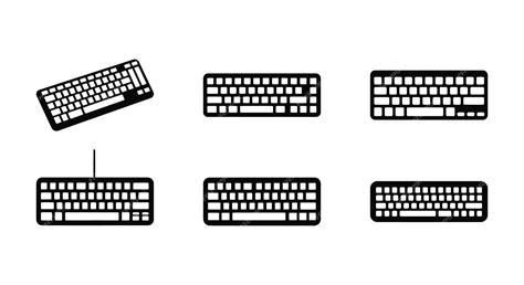 Premium Vector | Sleek Keyboard Design Vector Silhouette Elements