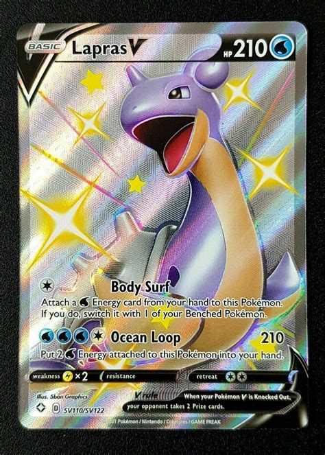 Shiny Lapras Pokemon Card - Printable Cards