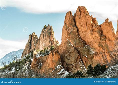 Garden of the Gods Winter Snow Stock Photo - Image of nature, locations: 87691166