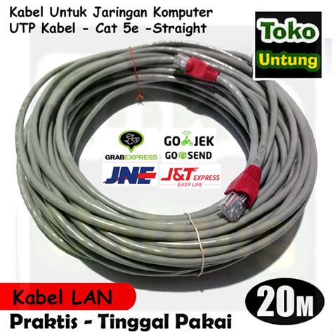 Jual Kabel Lan 20 Meter UTP + RJ45 Straight - Tinggal Pakai di lapak ...