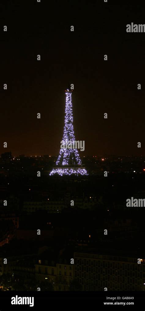 Paris skyline at night Stock Photo - Alamy