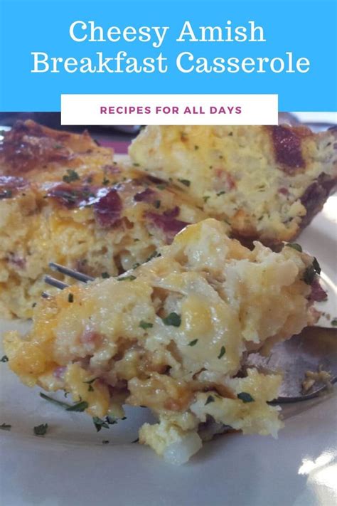 Cheesy Amish Breakfast Casserole | Recipe | Amish breakfast casserole, Amish breakfast casserole ...