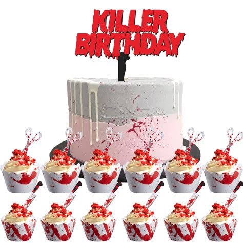 Buy Have a Killer Birthday Party Cake Topper and Halloween Birthday ...