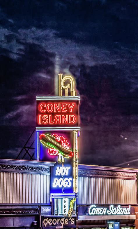 Coney Island Night Photograph by Bob Bernier - Fine Art America