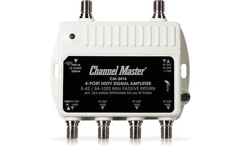 Channel Master 3414 4-output RF distribution amplifier at Crutchfield