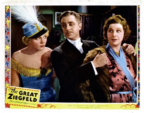 The Great Ziegfeld From Left Esther Muir William Powell Fanny Brice 1936 Movie Poster ...