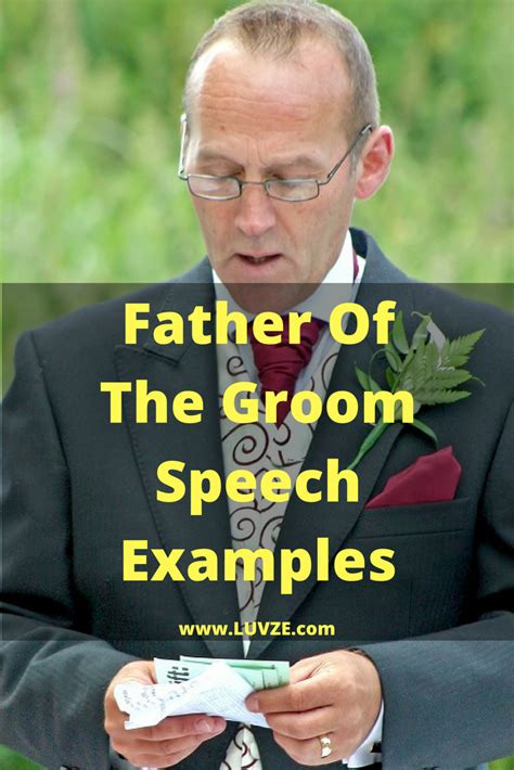 20 Best Father Of The Groom Speech/Toast Examples | Groom's speech ...
