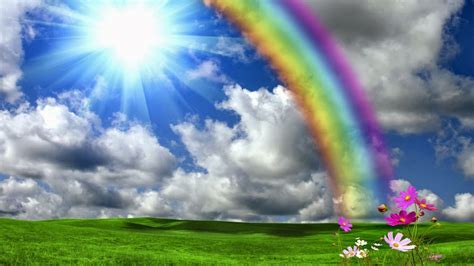 🔥 Download Beautiful Rainbow Shining Sun Nature HD Wallpaper by ...