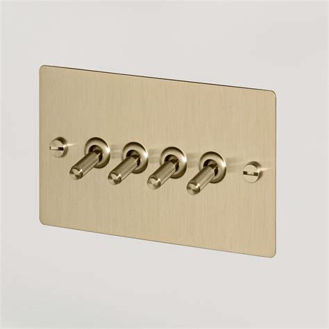 BRASS TOGGLE LIGHT SWITCH / 1G TOGGLE MADE FROM SOLID KNURLED BRASS