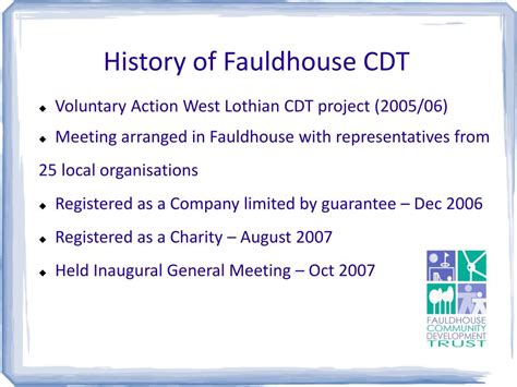 PPT - Fauldhouse Community Development Trust PowerPoint Presentation ...