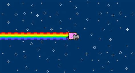 Nyan Cat, cat and rainbow illustration #Games Other Games #Nyan # ...