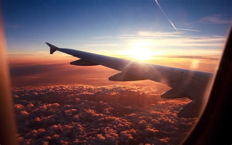 Airplane Sunset Wallpapers - Top Free Airplane Sunset Backgrounds - WallpaperAccess