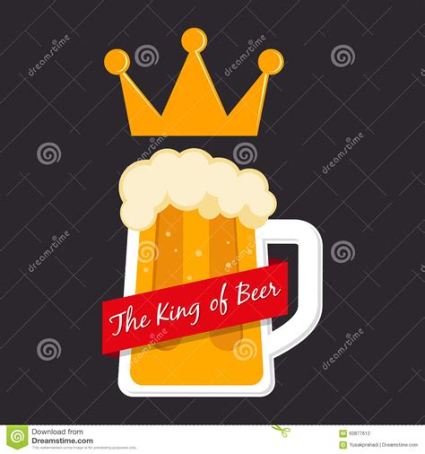 The King of Beer Symbol stock vector. Illustration of festival - 60877612