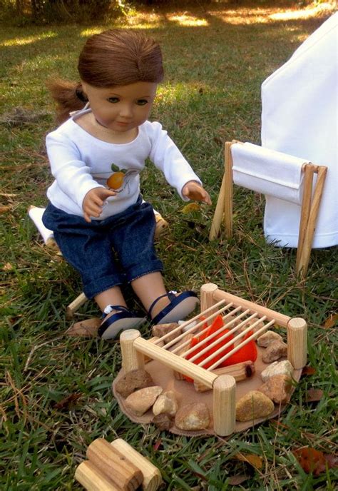 Canvas Folding Camp Stools, Set of 2, Handcrafted for American Girl® or 18-inch dolls. ** This ...