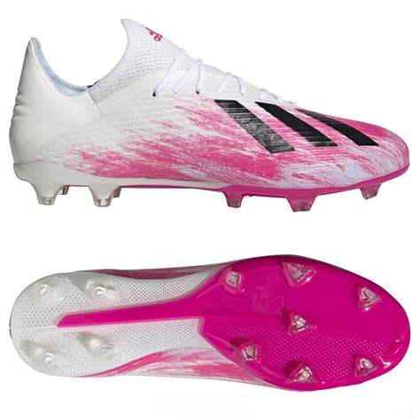 adidas X 19.2 FG Soccer Shoes (Cloud White/Shocking Pink) @ SoccerEvolution