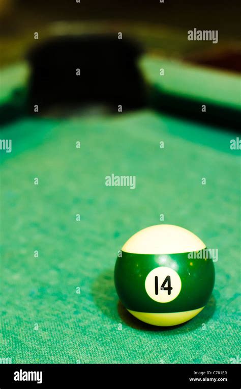 Billiard green pool ball number 14 snooker hi-res stock photography and ...